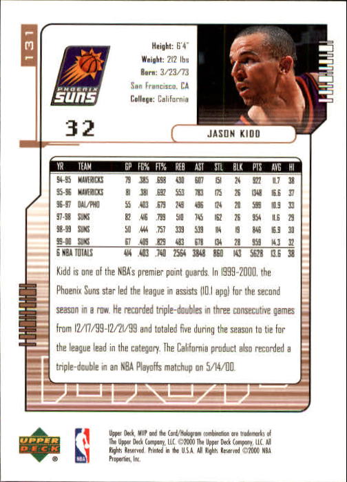 2000/2001 MVP (Upper Deck) Basketball Part 1 Main Set Cards - Picture 239 of 397