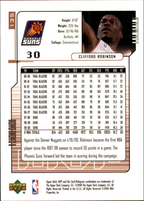 2000/2001 MVP (Upper Deck) Basketball Part 1 Main Set Cards - Picture 247 of 397
