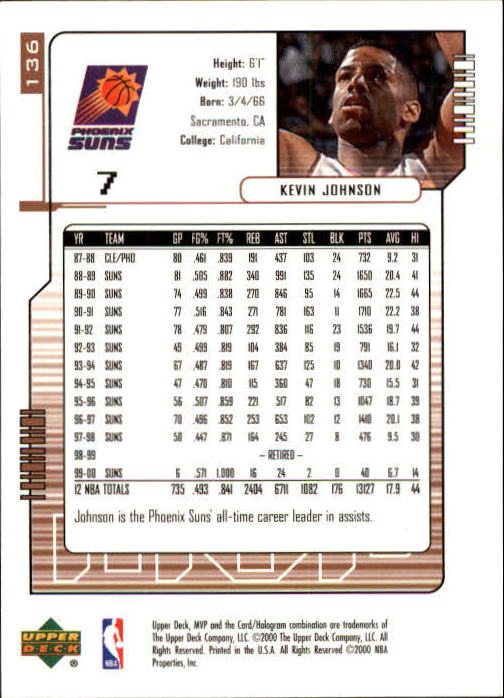 2000/2001 MVP (Upper Deck) Basketball Part 1 Main Set Cards - Picture 249 of 397