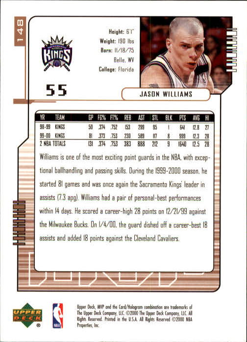 2000/2001 MVP (Upper Deck) Basketball Part 1 Main Set Cards - Picture 273 of 397