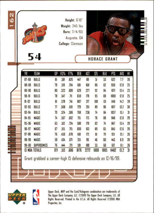 2000/2001 MVP (Upper Deck) Basketball Part 1 Main Set Cards - Picture 297 of 397