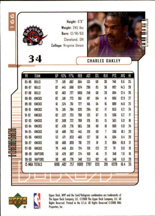 2000/2001 MVP (Upper Deck) Basketball Part 1 Main Set Cards - Picture 305 of 397