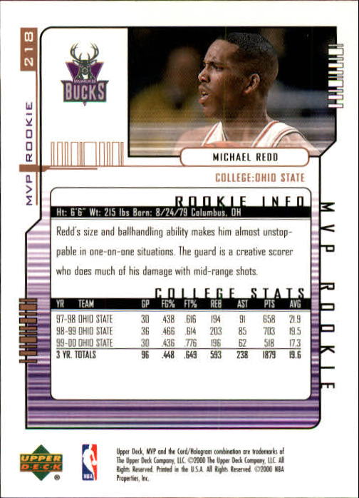 2000/2001 MVP (Upper Deck) Basketball Part 1 Main Set Cards - Picture 395 of 397
