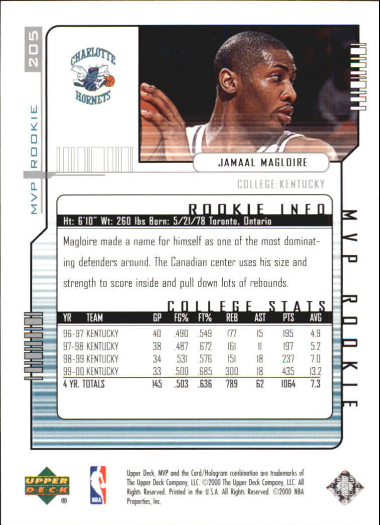 2000/2001 MVP (Upper Deck) Basketball Part 2 Insert and Parallel Cards - Picture 41 of 79