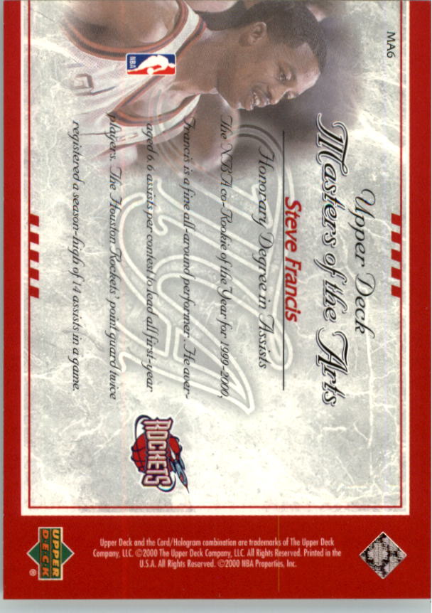 2000/2001 Upper Deck Basketball Part 3 Insert and Parallel Cards - Picture 61 of 133