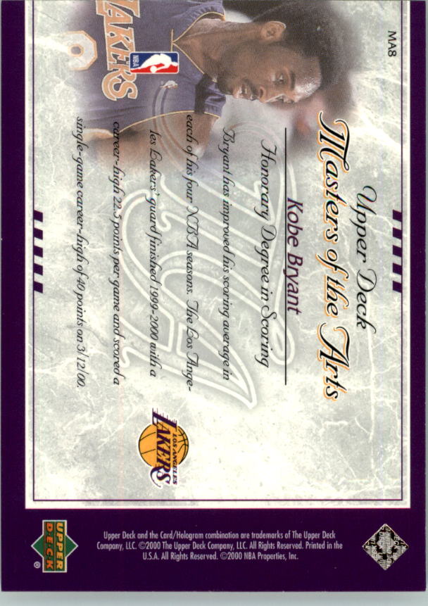 2000/2001 Upper Deck Basketball Part 3 Insert and Parallel Cards - Picture 65 of 133