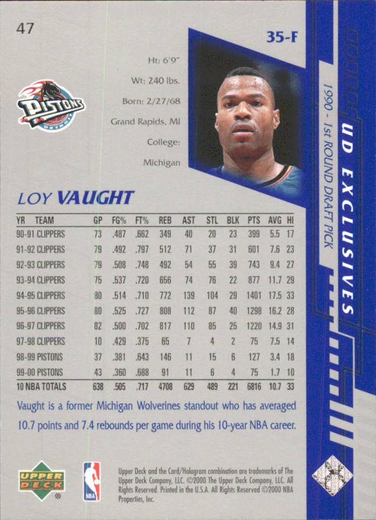 2000/2001 Upper Deck Basketball Part 3 Insert and Parallel Cards - Picture 73 of 133