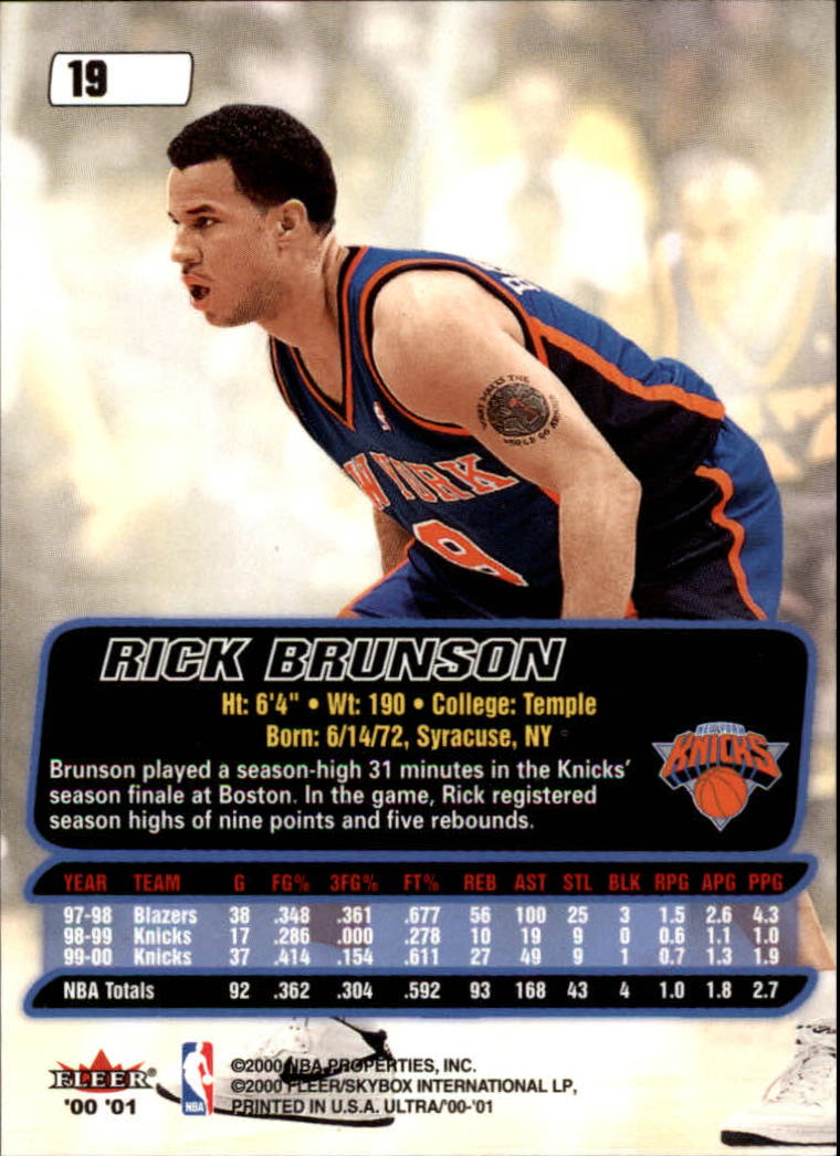 2000/2001 Ultra Basketball Part 1 Main Set Cards #1 to #200 - Picture 31 of 357
