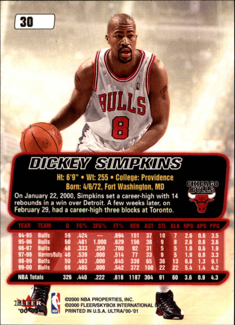 2000/2001 Ultra Basketball Part 1 Main Set Cards #1 to #200 - Picture 51 of 357