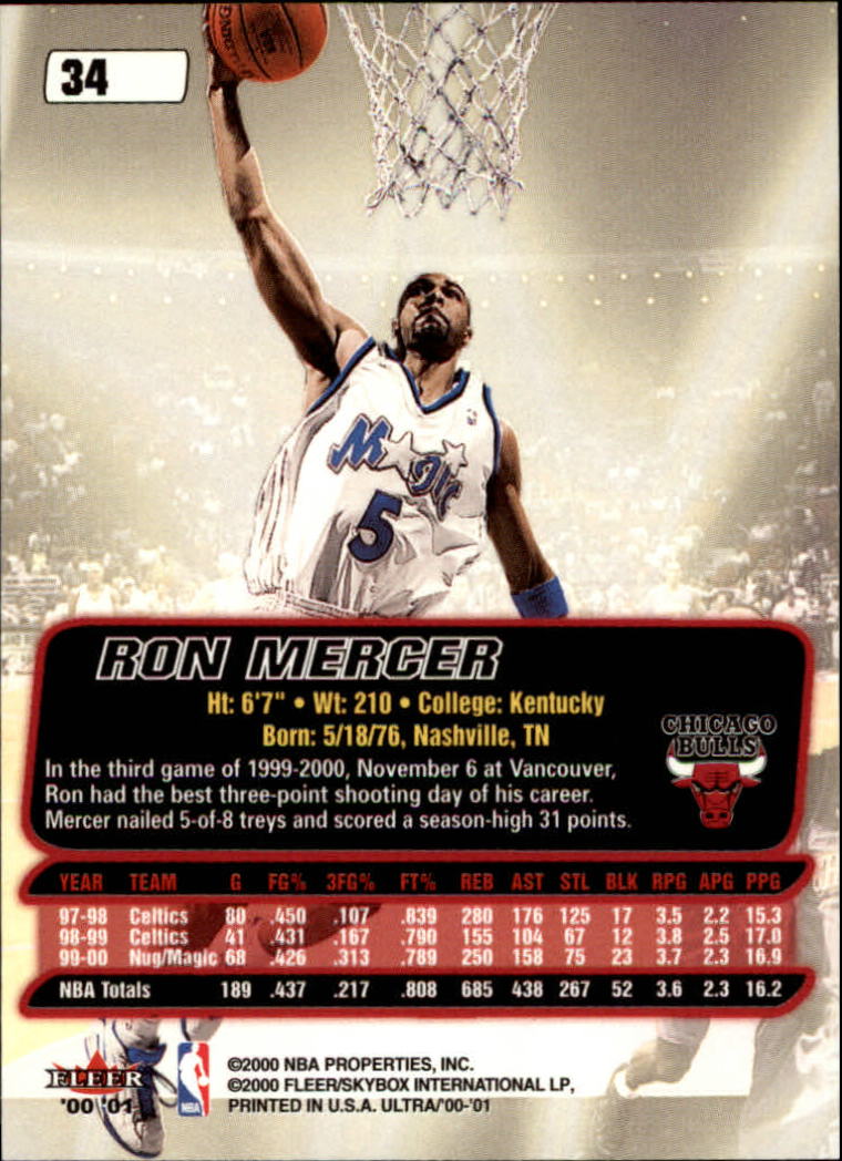 2000/2001 Ultra Basketball Part 1 Main Set Cards #1 to #200 - Picture 59 of 357