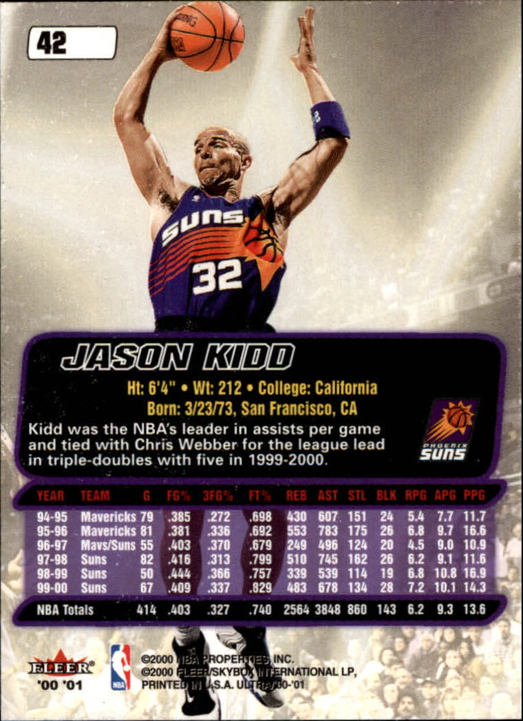 2000/2001 Ultra Basketball Part 1 Main Set Cards #1 to #200 - Picture 71 of 357