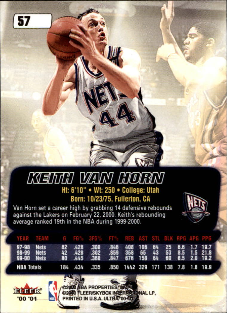 2000/2001 Ultra Basketball Part 1 Main Set Cards #1 to #200 - Picture 99 of 357