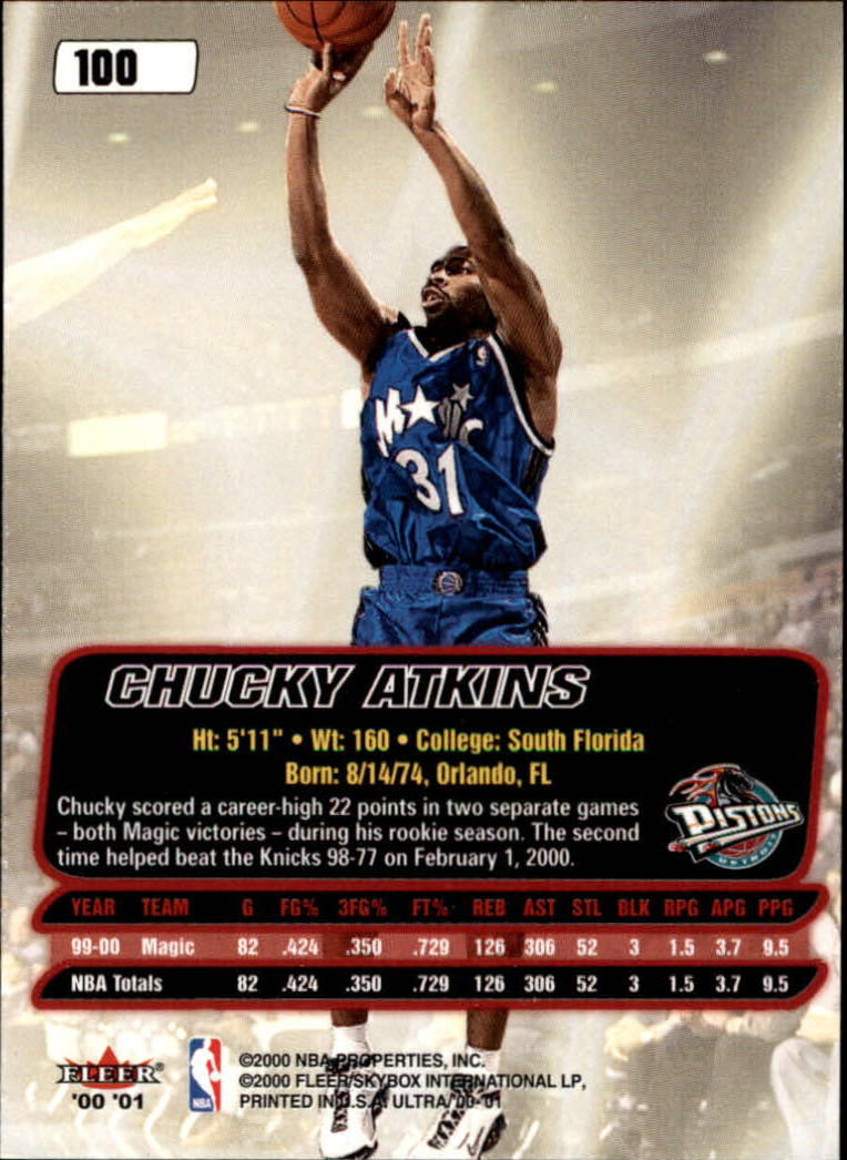 2000/2001 Ultra Basketball Part 1 Main Set Cards #1 to #200 - Picture 181 of 357