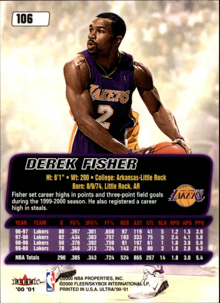 2000/2001 Ultra Basketball Part 1 Main Set Cards #1 to #200 - Picture 191 of 357