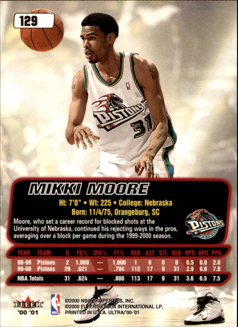 2000/2001 Ultra Basketball Part 1 Main Set Cards #1 to #200 - Picture 231 of 357