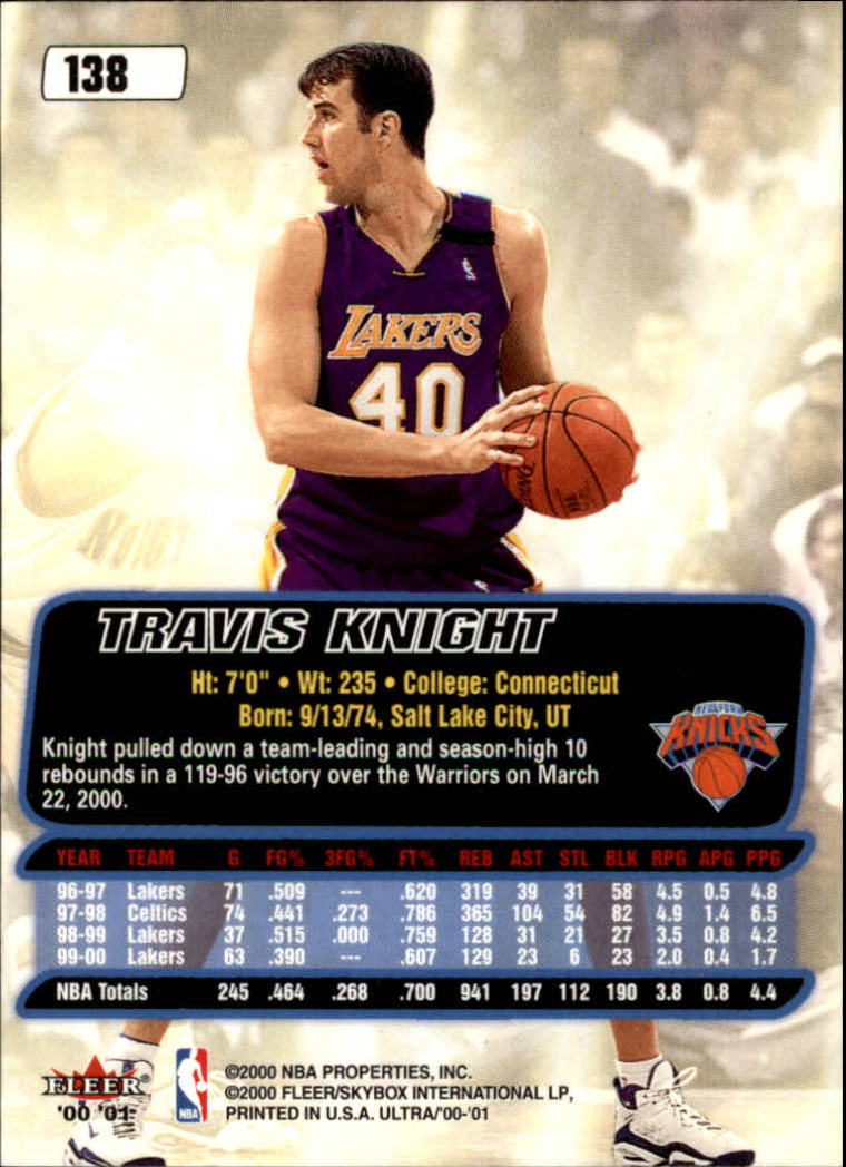 2000/2001 Ultra Basketball Part 1 Main Set Cards #1 to #200 - Picture 249 of 357
