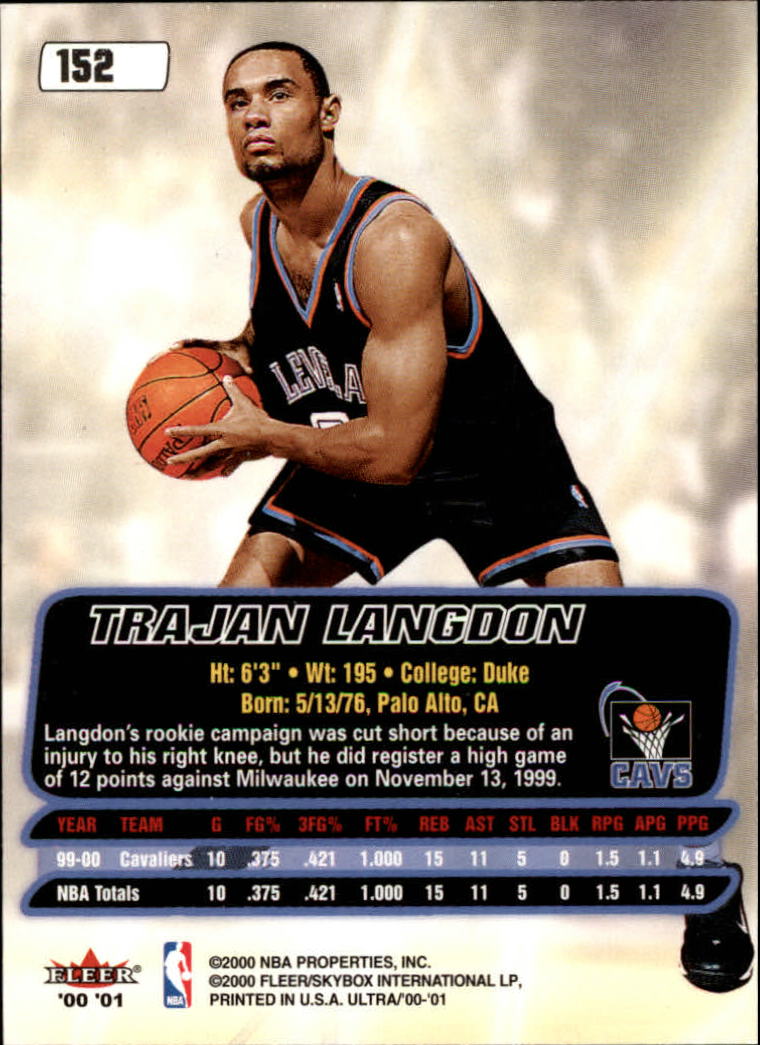 2000/2001 Ultra Basketball Part 1 Main Set Cards #1 to #200 - Picture 273 of 357