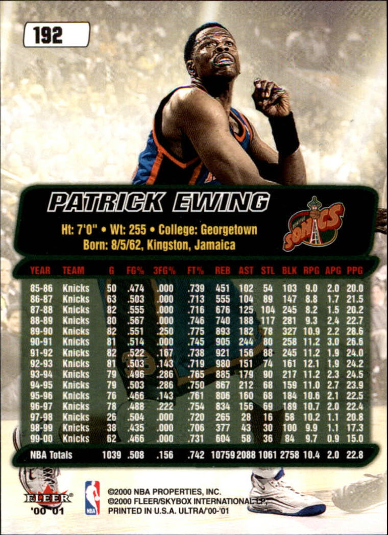 2000/2001 Ultra Basketball Part 1 Main Set Cards #1 to #200 - Picture 343 of 357