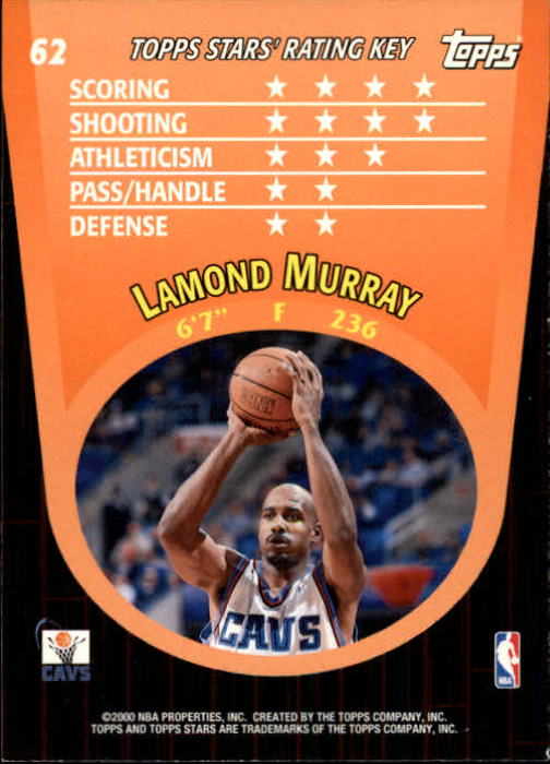 2000/2001 Stars (Topps) Basketball - Picture 43 of 123