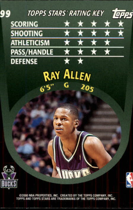 2000/2001 Stars (Topps) Basketball - Picture 65 of 123
