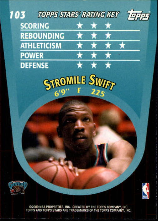 2000/2001 Stars (Topps) Basketball - Picture 73 of 123