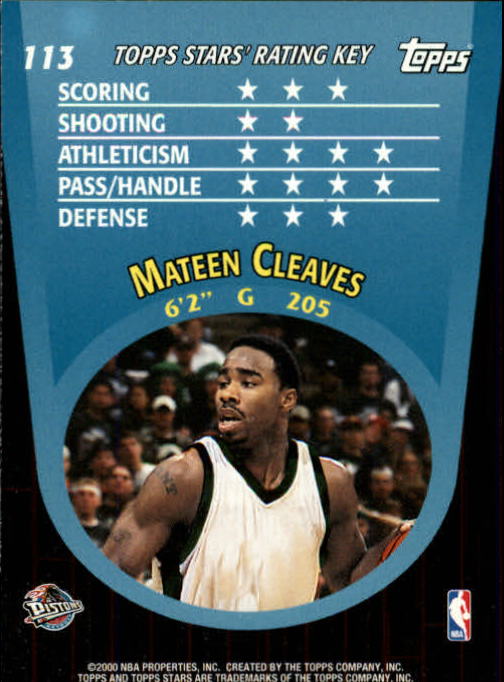2000/2001 Stars (Topps) Basketball - Picture 79 of 123