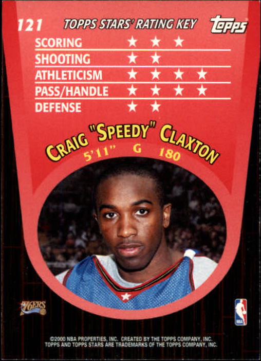 2000/2001 Stars (Topps) Basketball - Picture 91 of 123