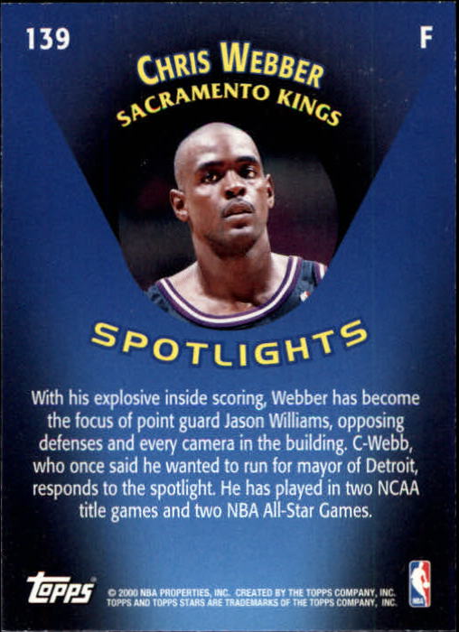 2000/2001 Stars (Topps) Basketball - Picture 109 of 123