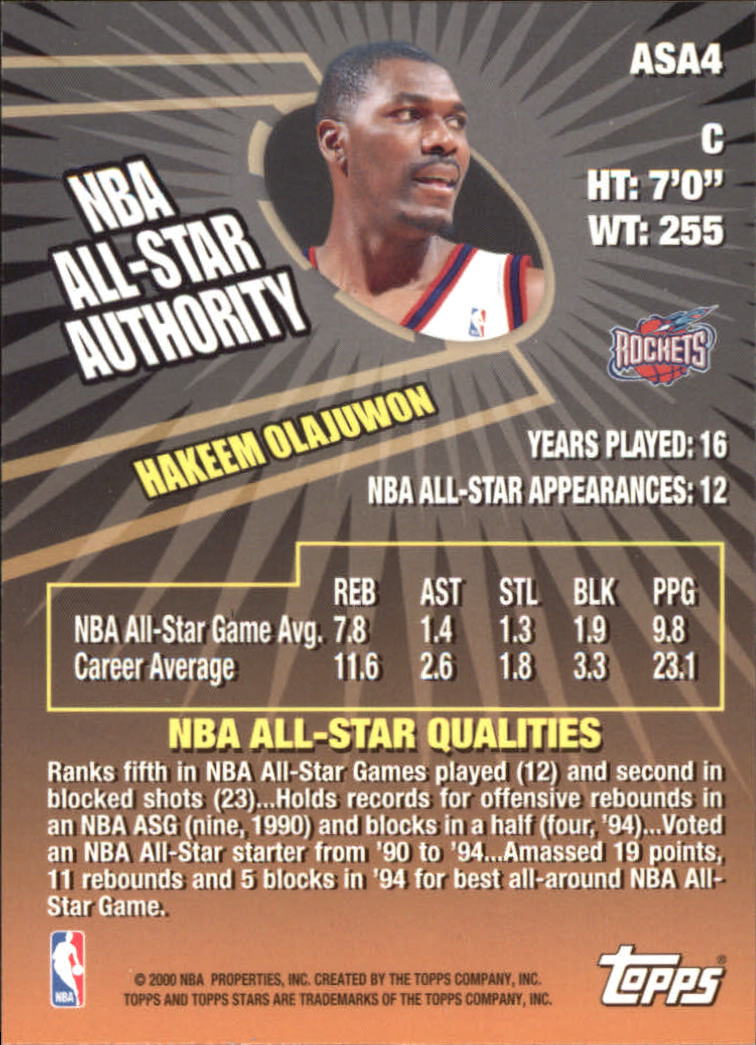 2000/2001 Stars (Topps) Basketball - Picture 111 of 123