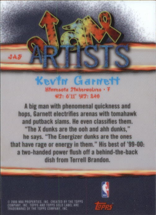 2000/2001 Gold Label (Topps) Basketball - Picture 69 of 71