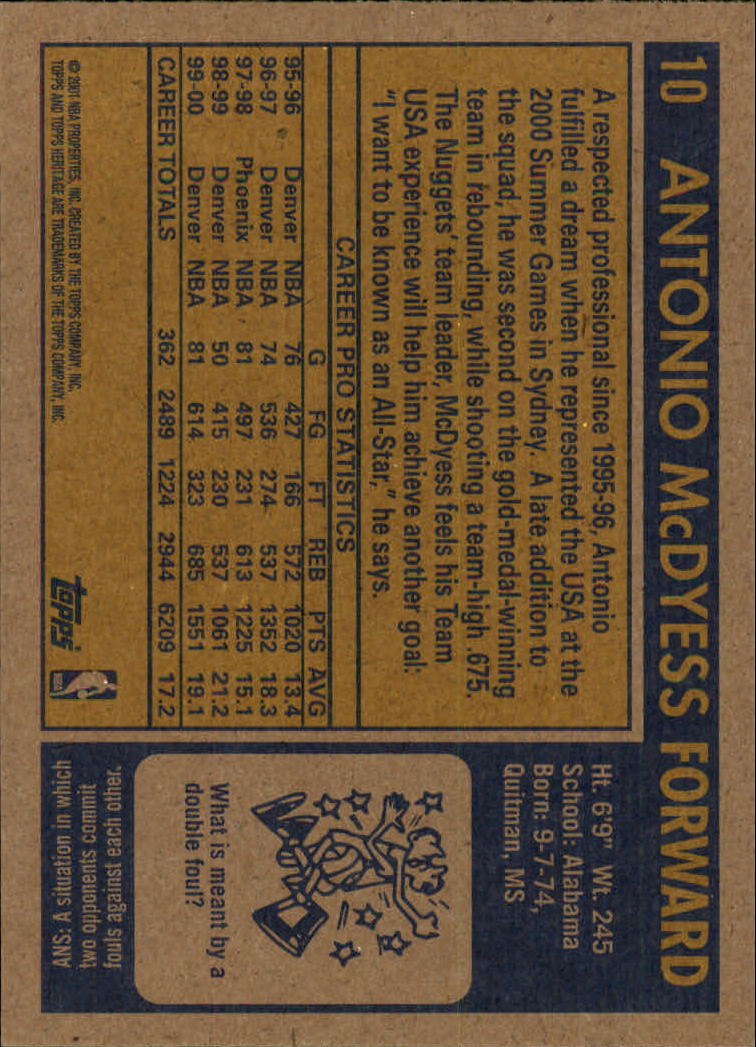 2000/2001 Heritage (Topps) Basketball - Picture 15 of 197