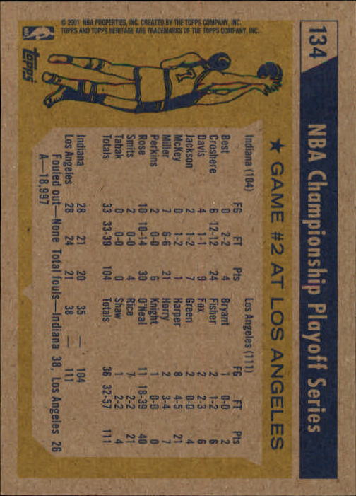 2000/2001 Heritage (Topps) Basketball - Picture 97 of 197