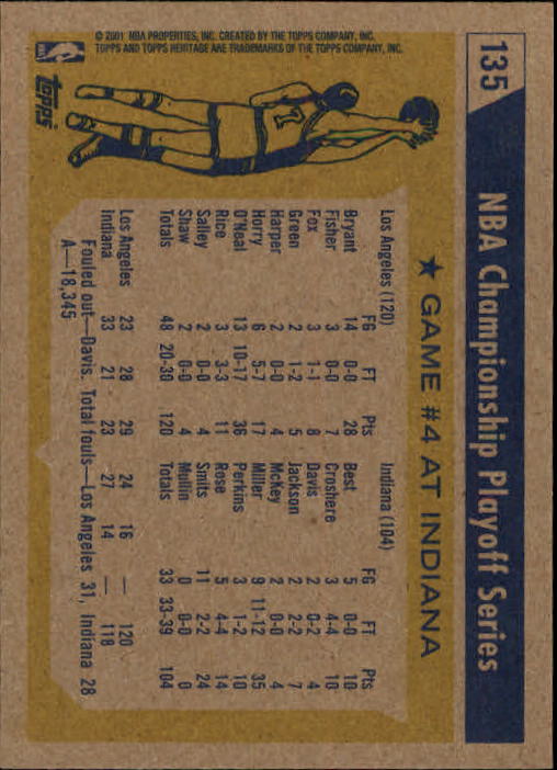 2000/2001 Heritage (Topps) Basketball - Picture 99 of 197