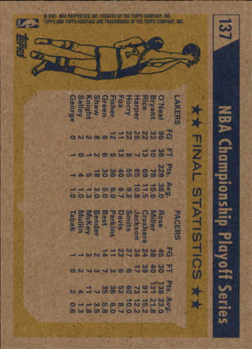 2000/2001 Heritage (Topps) Basketball - Picture 103 of 197