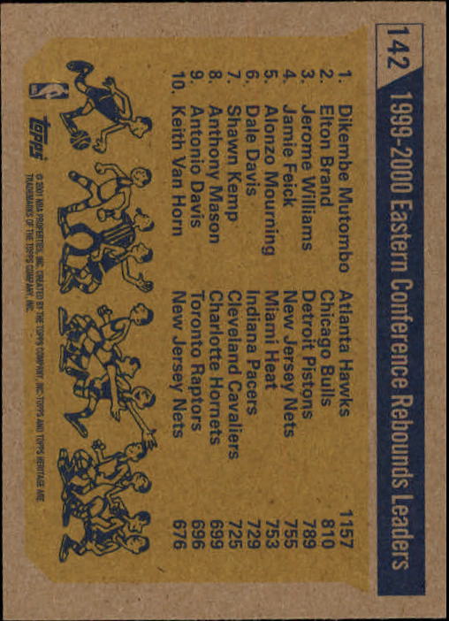 2000/2001 Heritage (Topps) Basketball - Picture 109 of 197