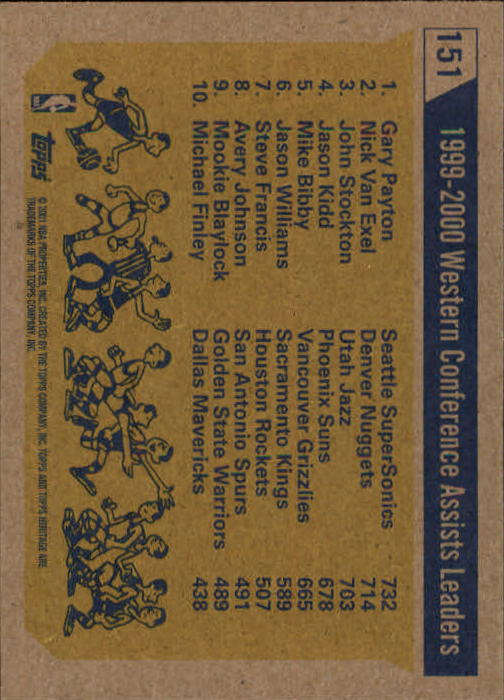 2000/2001 Heritage (Topps) Basketball - Picture 115 of 197