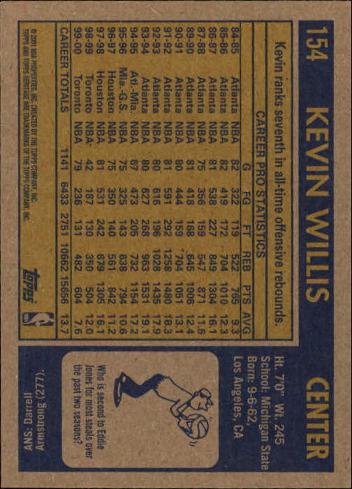 2000/2001 Heritage (Topps) Basketball - Picture 117 of 197