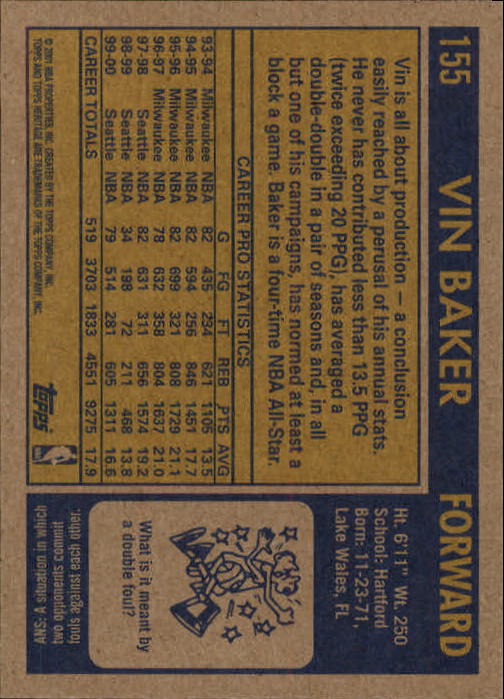 2000/2001 Heritage (Topps) Basketball - Picture 119 of 197