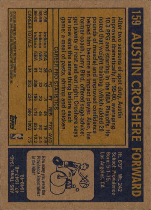 2000/2001 Heritage (Topps) Basketball - Picture 123 of 197