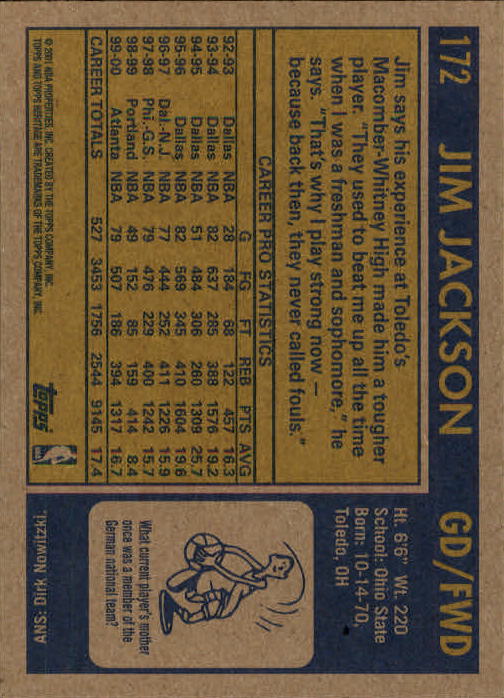 2000/2001 Heritage (Topps) Basketball - Picture 135 of 197