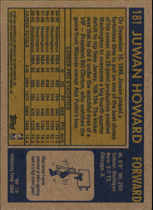 2000/2001 Heritage (Topps) Basketball - Picture 143 of 197