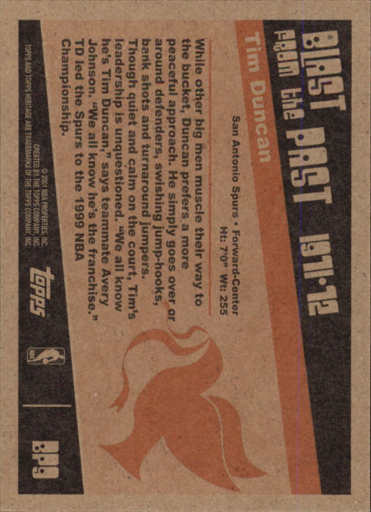 2000/2001 Heritage (Topps) Basketball - Picture 189 of 197