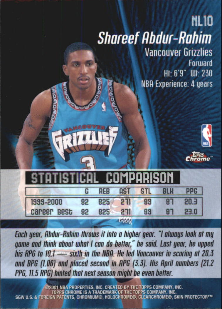 2000/2001 Topps Chrome Basketball Part 3 Insert Cards - Picture 58 of 86
