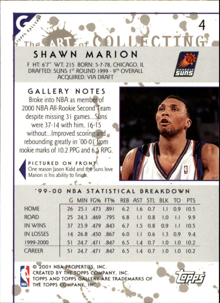 2000/2001 Gallery (Topps) Basketball - Picture 7 of 141