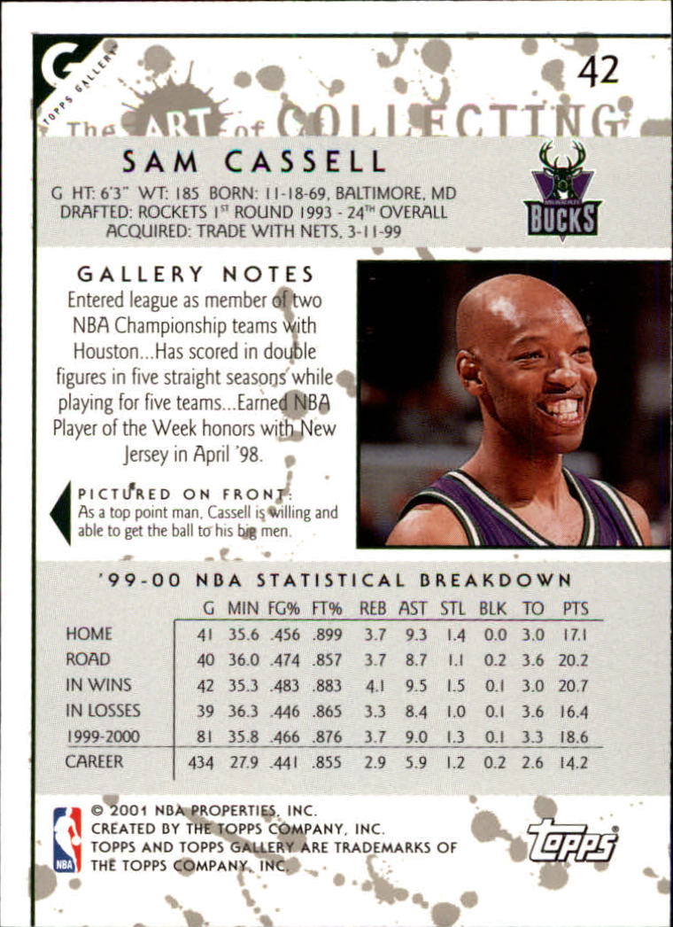 2000/2001 Gallery (Topps) Basketball - Picture 45 of 141