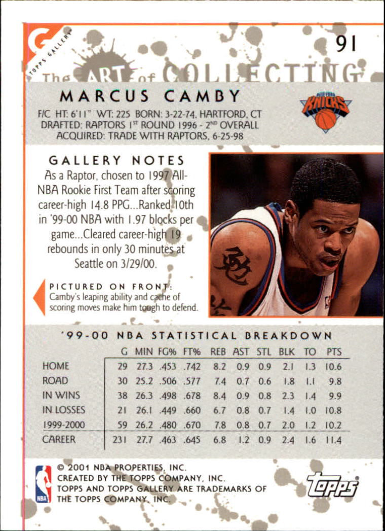 2000/2001 Gallery (Topps) Basketball - Picture 81 of 141