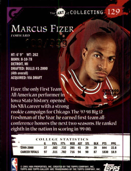2000/2001 Gallery (Topps) Basketball - Picture 111 of 141