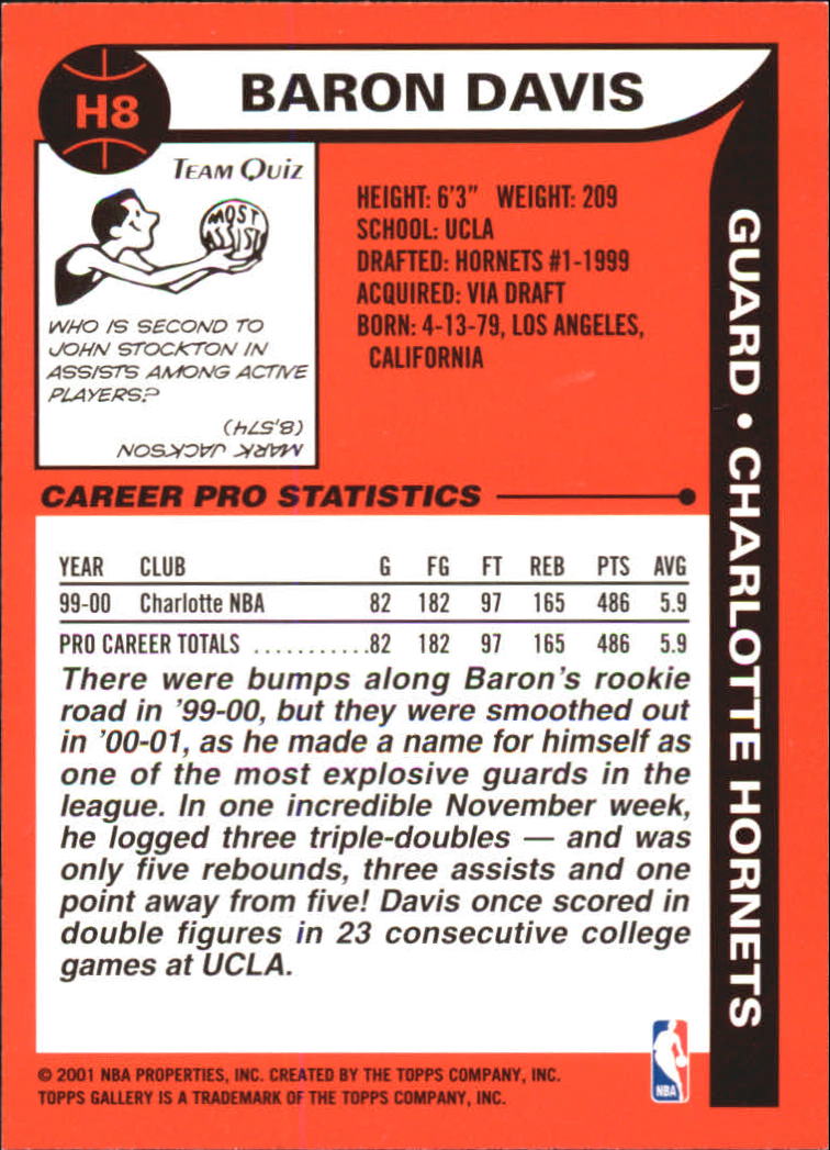 2000/2001 Gallery (Topps) Basketball - Picture 135 of 141