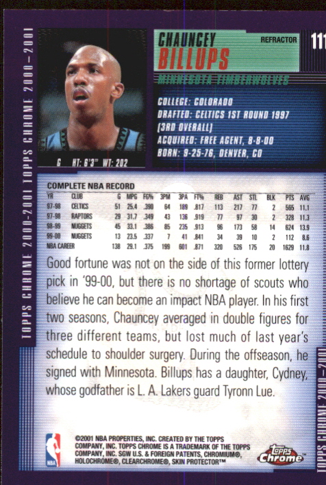 2000/2001 Topps Chrome Basketball Part 2 Parallel Refractors Cards - Picture 25 of 33
