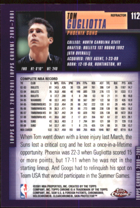 2000/2001 Topps Chrome Basketball Part 2 Parallel Refractors Cards - Picture 27 of 33
